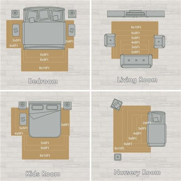 Fluffy Area Rugs, Super Soft Shaggy Rug Fuzzy Long Fur Carpets for Bedroom - Picture 7 of 8